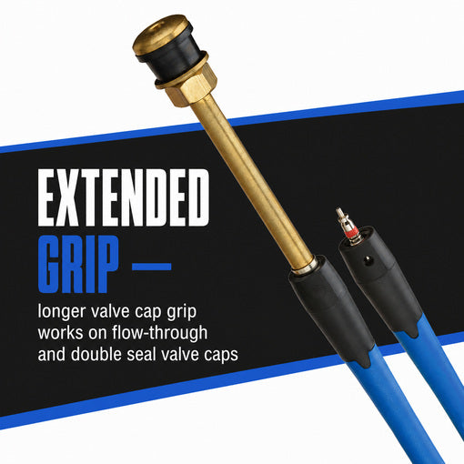 Dually Wheel Tire Valve Cap and Core Remover/Installer Tool