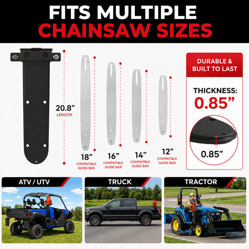 20-Inch Tractor/Mower/ATV/UTV Chainsaw Carrier Kit