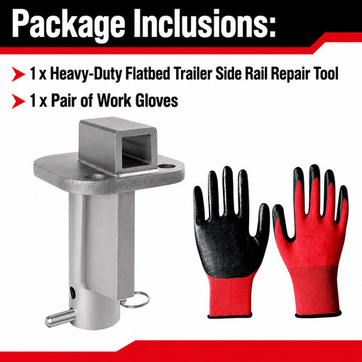 Heavy-Duty Flatbed Trailer Side Rail Repair Tool
