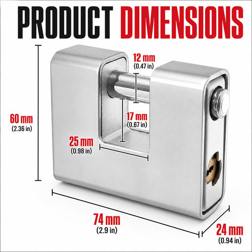 Shipping Container Heavy-Duty Stainless Steel D-Shaped Padlock