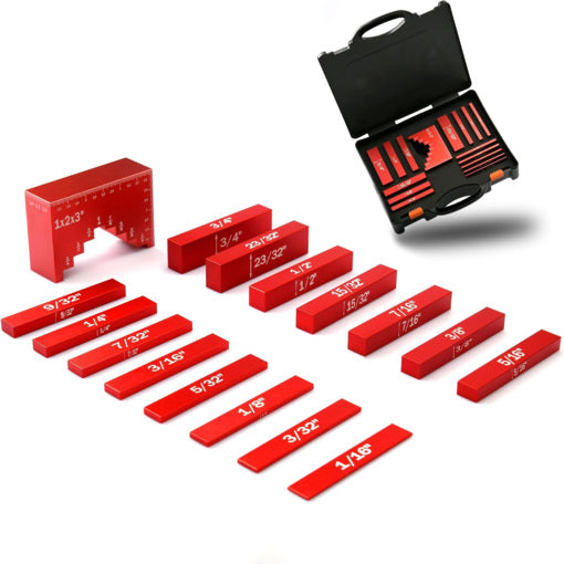 16Pcs Router Saw and Table Saw Setup Height Blocks Gauge