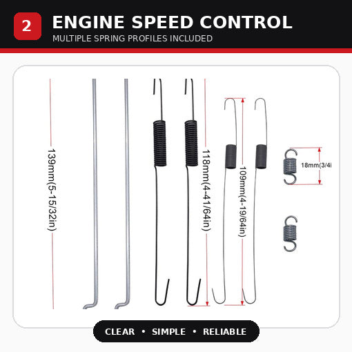 34PCS Replacement Throttle Springs Assortment Kit