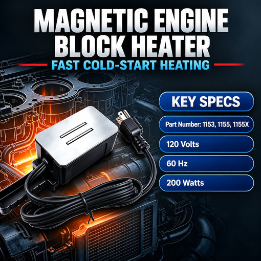 200W 120V Magnetic Engine Block Heater for Car Truck Tractor