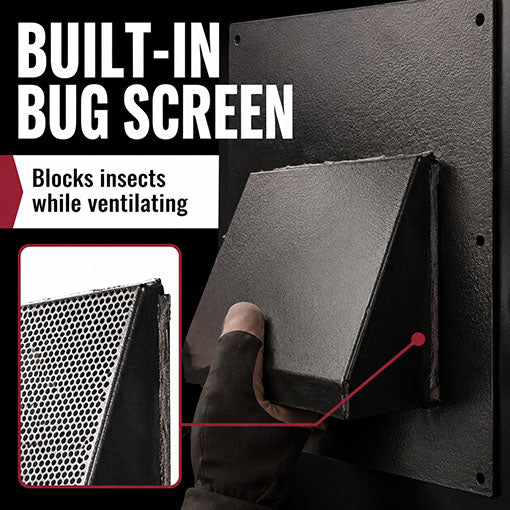2-Pack Shipping Container Steel Vent with Bug Screen