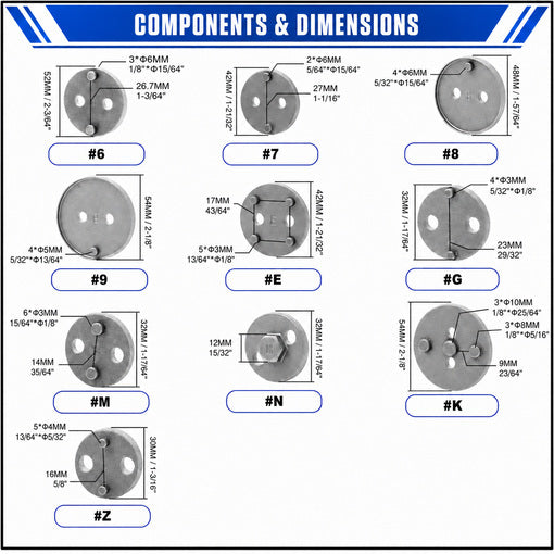 26-Piece Brake Caliper Compression Tool and Drum Brake Tool Set