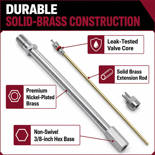 2-Pack 6-Inch Dually Valve Stem Extenders