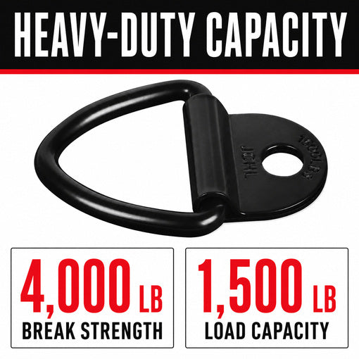 10-Pack Bolt-On Trailer V-Ring Tie-Down Anchors