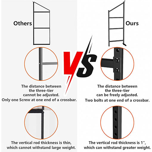 4-Pack No-Drill Shipping Container Adjustable Shelf Brackets