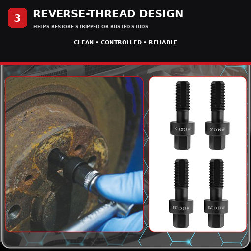 8PCS M12 and M14 Wheel Stud Thread Restorer Kit