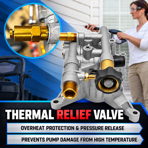 2-Pack Thermal Relief Valve Replacement for Gas Powered Pressure Washer Pumps