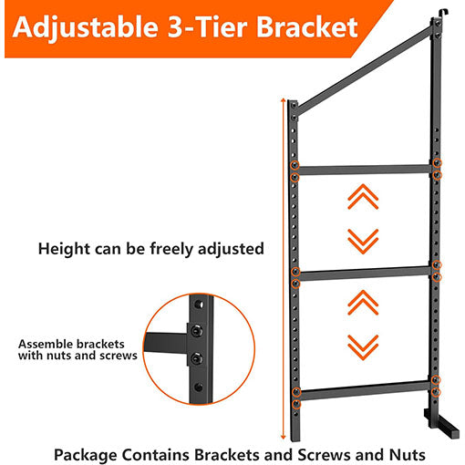 4-Pack No-Drill Shipping Container Adjustable Shelf Brackets