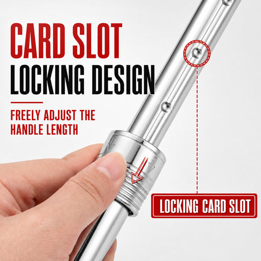Extendable 1/2" and 3/8" Dual Drive Ratchet Wrench
