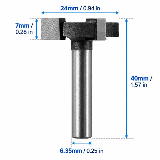 3PCS 3-Flute CNC Spoilboard Surfacing Router Bits