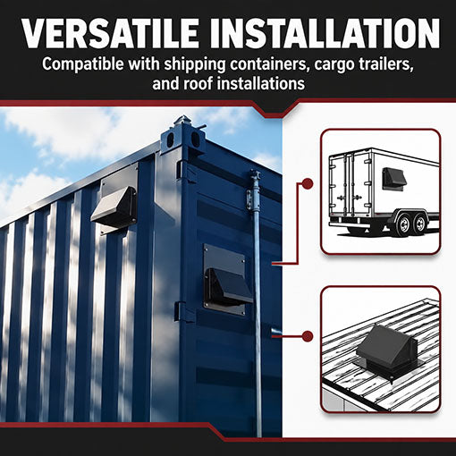 2-Pack Shipping Container Steel Vent with Bug Screen