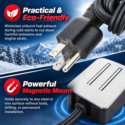 200W Magnetic Engine Block Heater for Car Truck Tractor