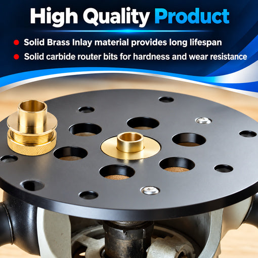 11PCS Brass Router Bushing Guide Set