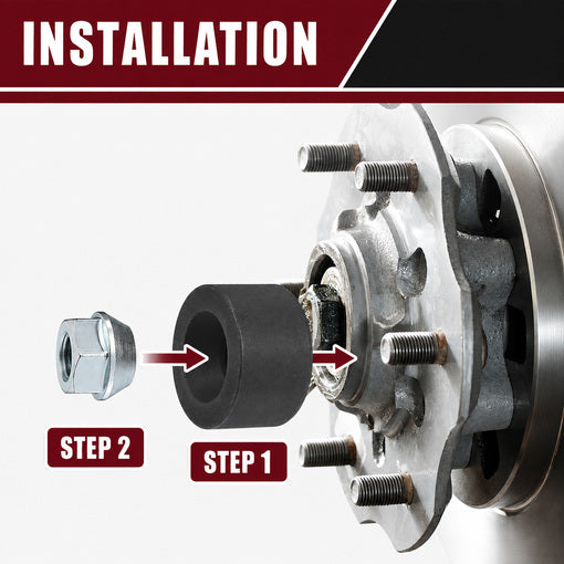 Universal Wheel Stud Installer Tool with 3/4-Inch Hex Wheel Lug Nuts
