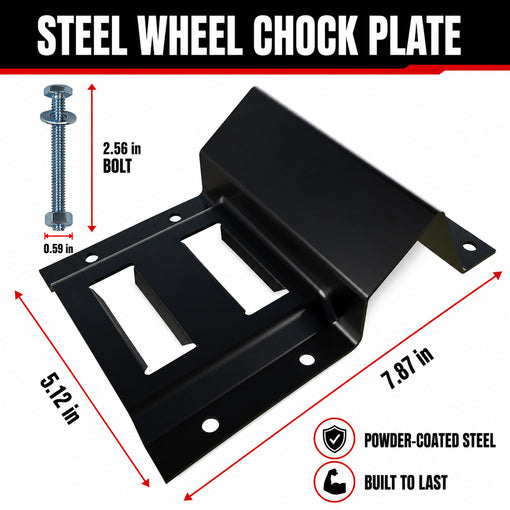 Tractor/Mower/ATV/UTV Heavy-Duty Wheel Chock Tie Down Kit