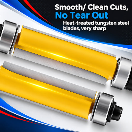 4PCS Top and Bottom Bearing Flush Trim Router Bits Set