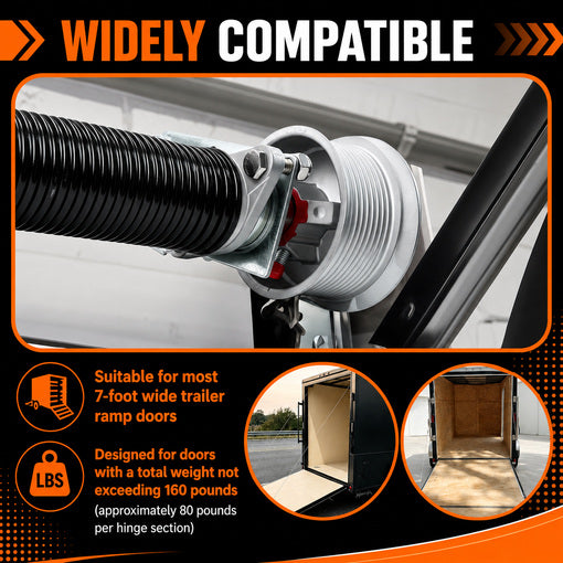 7FT Wide Cargo Trailer Ramp Door Spring Kit