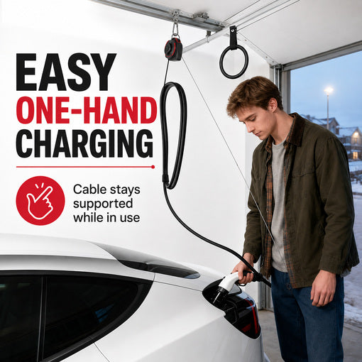 Universal EV Overhead Retractable Cable Management System