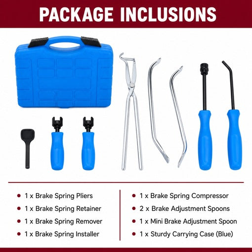 8-Piece Drum Brake Tool Kit