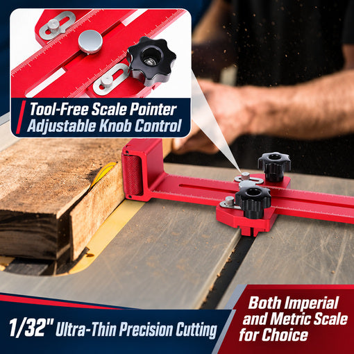 Universal 2-Roller Thin Rip Jig Table Saw Jig Guide