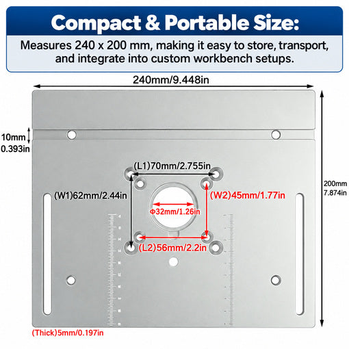 Router Table Insert Plate Set