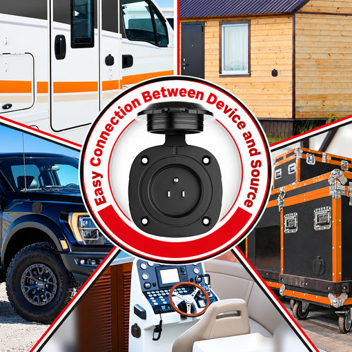 Shipping Container Dual Cord Plug-and-Play Inlet Extension Power Kit