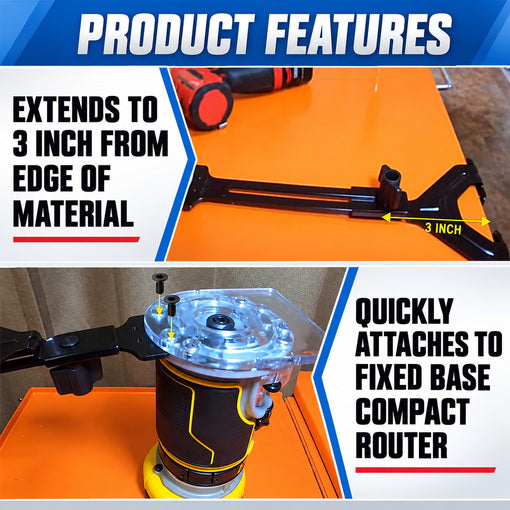 Quick Router Edge Guide for Fixed Base Compact Router