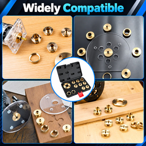 11PCS Brass Router Bushing Guide Set