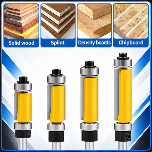4PCS Top and Bottom Bearing Flush Trim Router Bits Set