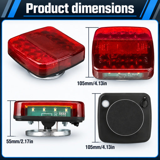 Upgraded Wireless Magnetic Trailer Tow LED Lights