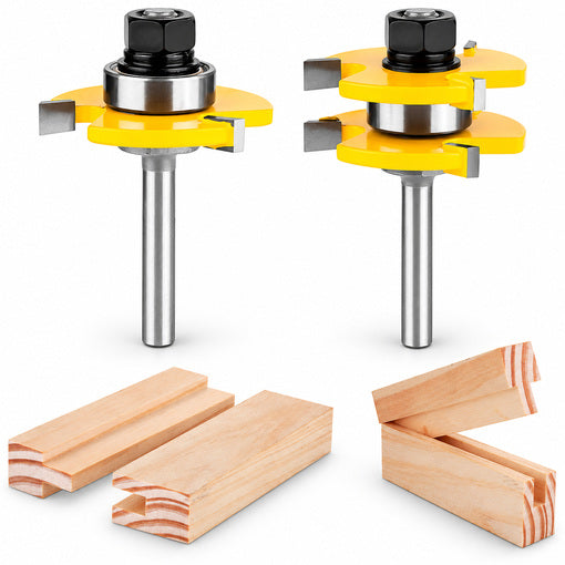 2PCS Tongue and Groove Router Bit Set