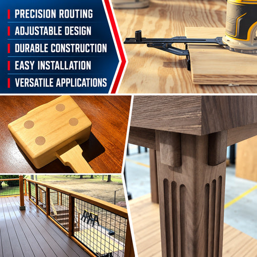 Quick Router Edge Guide for Fixed Base Compact Router