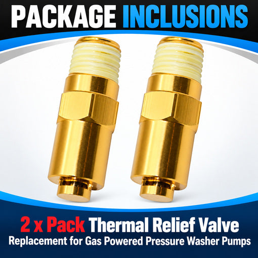 2-Pack Thermal Relief Valve Replacement for Gas Powered Pressure Washer Pumps