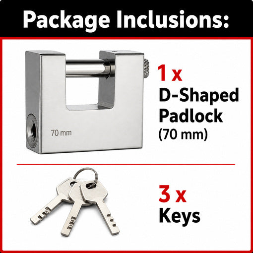 Heavy-Duty Shipping Container D-Shaped Padlock