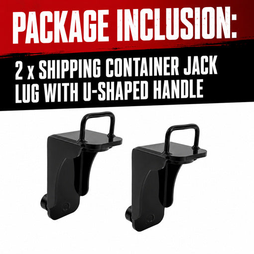 2-Pack Shipping Container Jack Lug with U-Shaped Handle