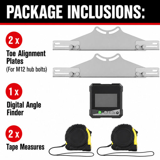 Wheel Toe Alignment Tool Kit with Digital Angle Finder