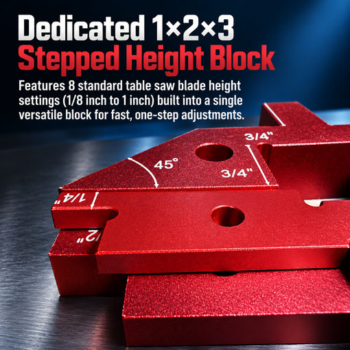 16Pcs Router Saw and Table Saw Setup Height Blocks Gauge