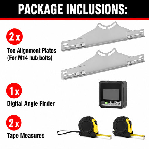 Wheel Toe Alignment Tool Kit with Digital Angle Finder