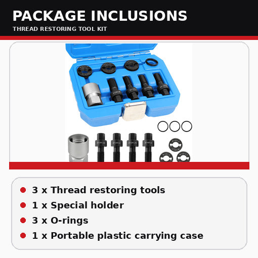 8PCS M12 and M14 Wheel Stud Thread Restorer Kit