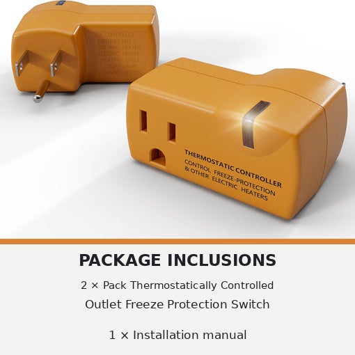 2-Pack Thermostatically Controlled Outlet Freeze Protection Switch