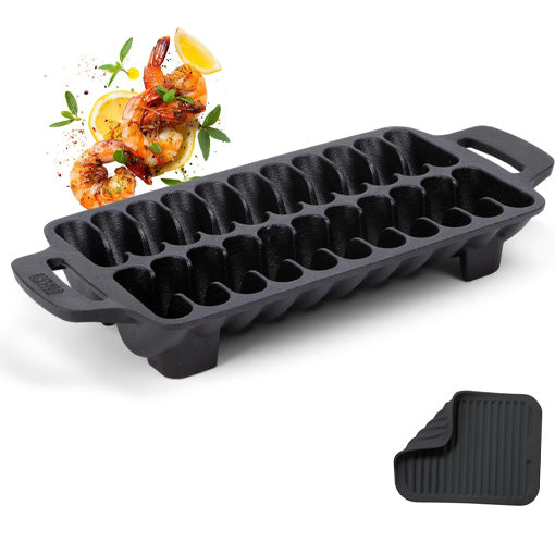 Cast Iron Shrimp Grill Pan