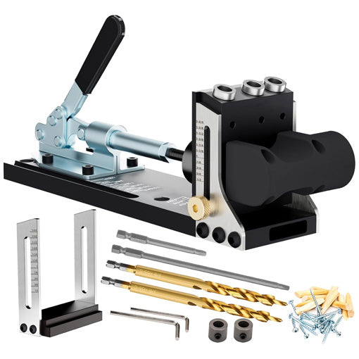 Pocket Hole Jig Kit with Quick Clamp and Dust Collection