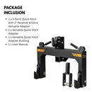 3-Point Quick Hitch with 2" Receiver & Extra Versatile Adapter