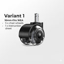 Smooth Quiet Rolling Office Chair Dual Caster Wheels