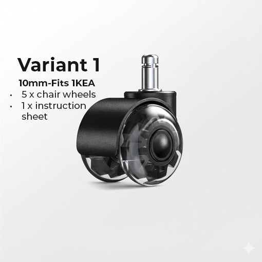 Smooth Quiet Rolling Office Chair Dual Caster Wheels