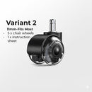 Smooth Quiet Rolling Office Chair Dual Caster Wheels