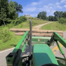 Clamp-On Pallet Forks with Adjustable Stabilizer Bar